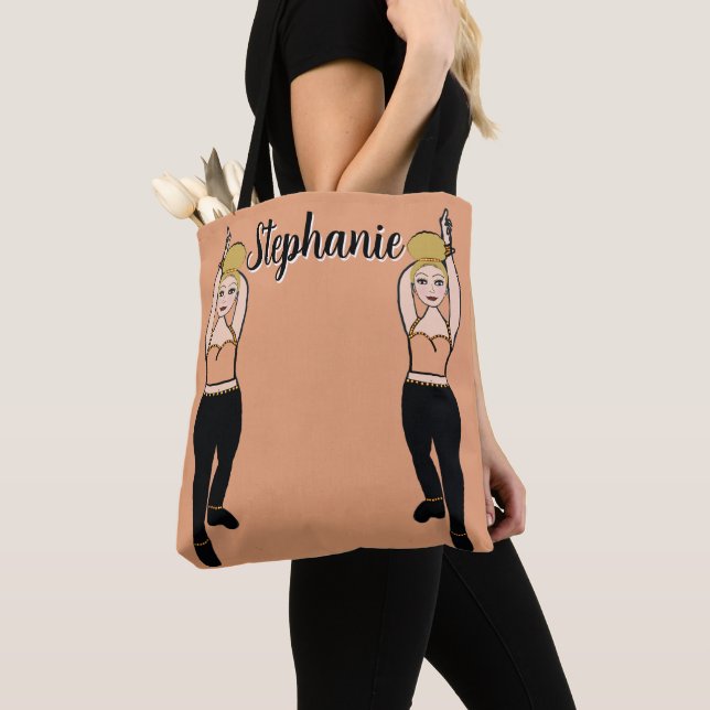 Personalized Dancer Tote (Peach) Bag (Close Up)