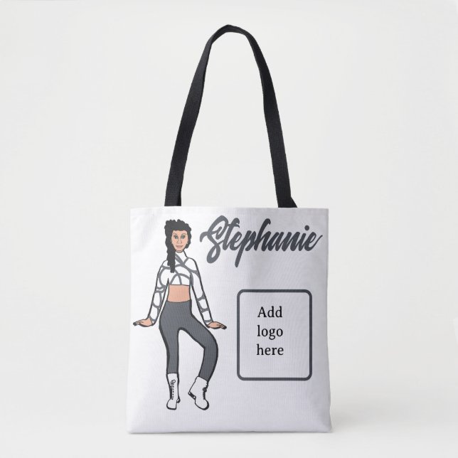 Personalized Dancer Tote ( Stone White) (Front)