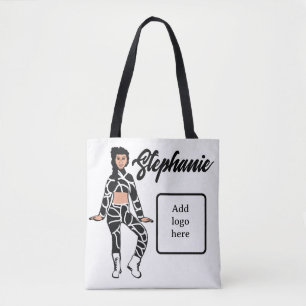 Personalized Dancer Tote ( White Black 2)