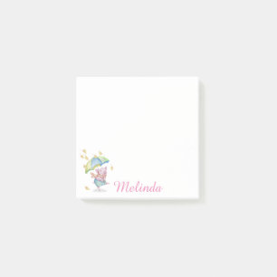 Personalized Dancing Autumn Piggy & Umbrella Post-it Notes
