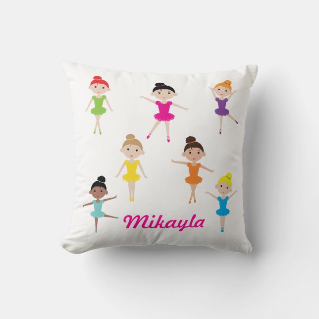 Personalized Dancing Ballerina Pillow (Front)