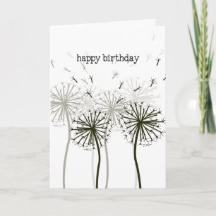 Personalized Dandelion Birthday Card