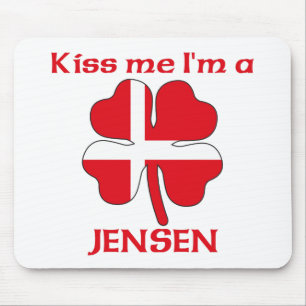 Personalized Danish Kiss Me I'm Jensen Mouse Pad
