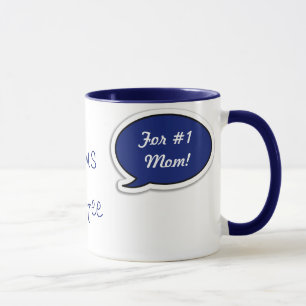 Personalized Dark Blue Speech Bubble Mug