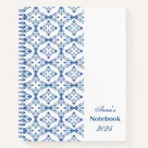 Personalized Dark Blue vector Pattern Notebook
