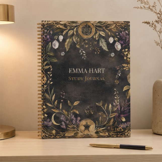Personalized Dark Botanical Witchy Study Journal (Personalized Dark Botanical Witchy Study Journal)