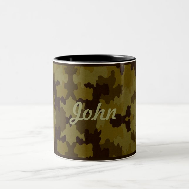 Personalized Dark Camo Mug (Center)