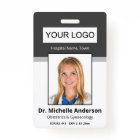Personalized Dark Grey Doctor Photo Identity