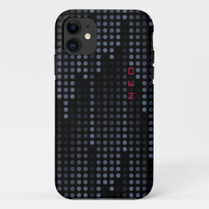Personalized Dark Polka Dots Matrix patterned iPhone 11 Case