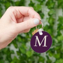 Personalized Dark Purpule Monogrammed 