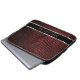Personalized Dark Red Leather  Laptop Sleeve (Front Bottom)