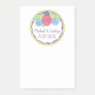 Personalized Date Wedding Cake Favour Post Its Post-it Notes