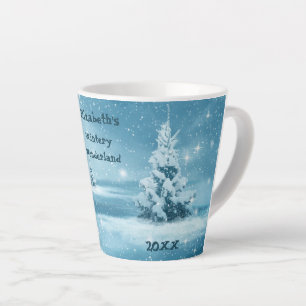 Personalized Dated Wintery Wonderland Latte Mug