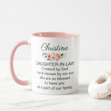 Personalized Daughter In Law Religious Poem Floral