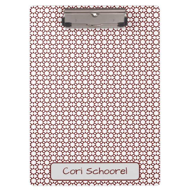 Personalized Dazzling Sun Pattern Clipboard (Front)