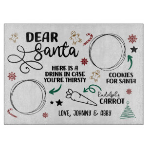 Personalized Dear Santa Cutting Board