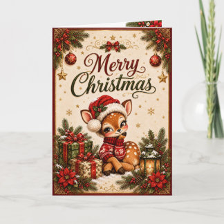 Personalized Dear Santa Deer Christmas Card