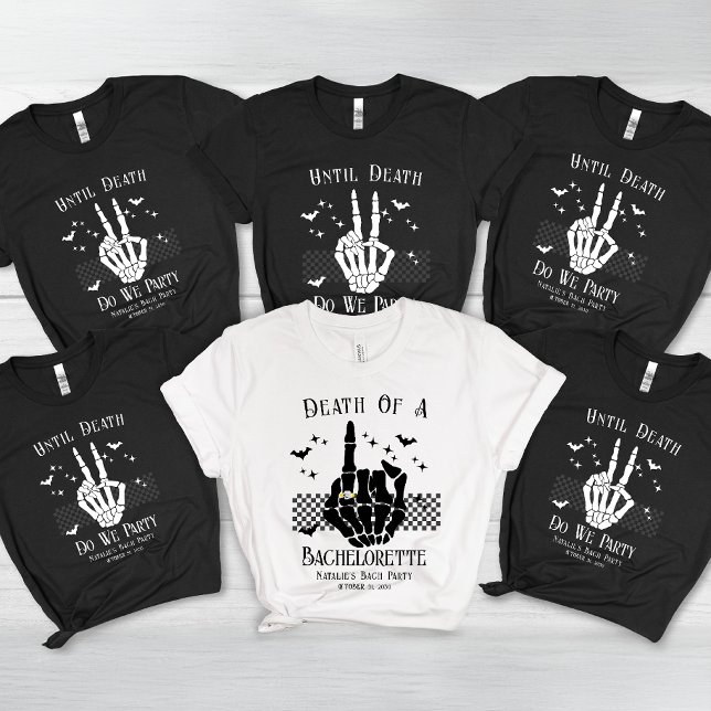 Personalized Death Of A Bachelorette Bridal Party Tri-Blend Shirt (Creator Uploaded)