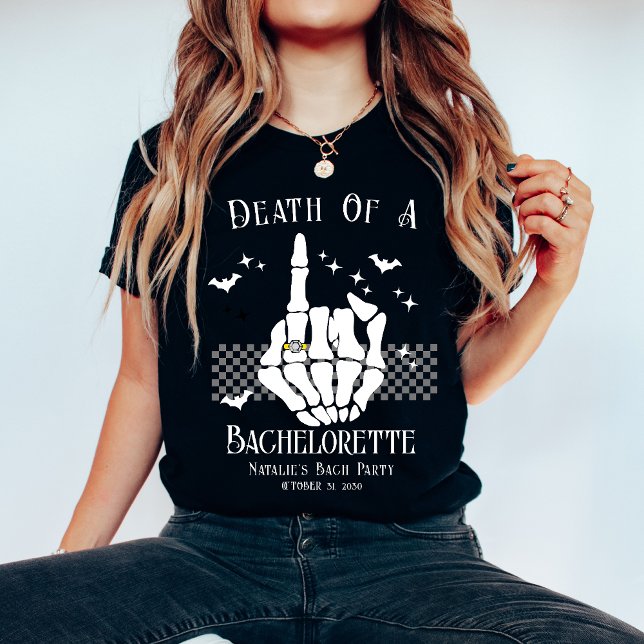 Personalized Death Of A Bachelorette Bridal Party Tri-Blend Shirt (Creator Uploaded)