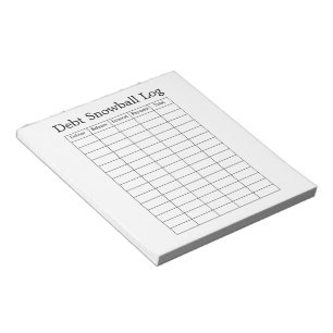 Personalized Debt Snowball Tracker Notepad