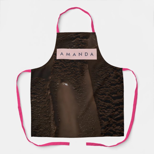 Personalized Decadent Dark Chocolate  Apron (Front)