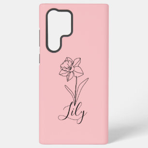 Personalized December Narcissus Birth Flower Gift  Samsung Galaxy Case