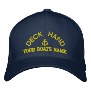 Personalized deckhand yacht crew embroidered hat