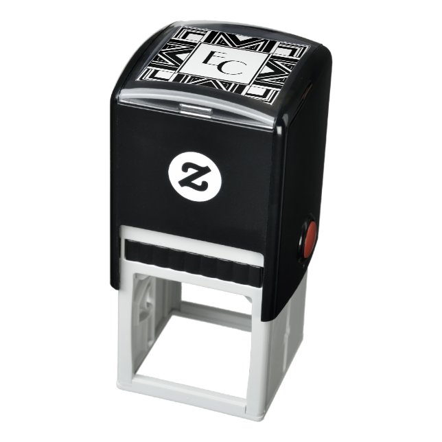 Personalized Deco Era Monogram Self-inking Stamp (Product)
