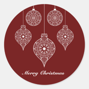 Personalized Decorative Christmas Design Classic Round Sticker