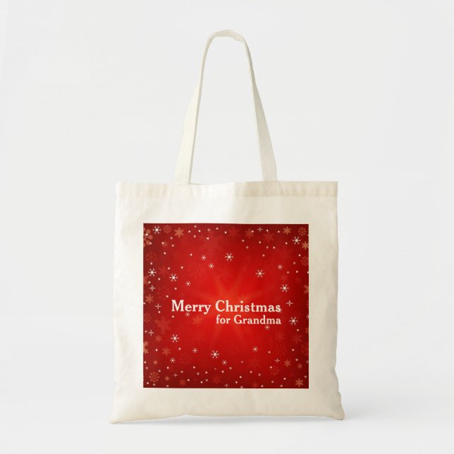 Personalized Decorative Christmas Gift Tote Bag (Front)