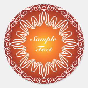 Personalized Decorative Design Classic Round Sticker