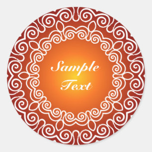 Personalized Decorative Design Classic Round Sticker