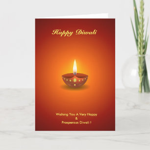 Personalized Decorative Glowing Diwali Lamp Card