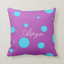 Personalized Decorative Polka Dot Pillow