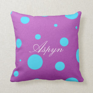 Personalized Decorative Polka Dot Pillow
