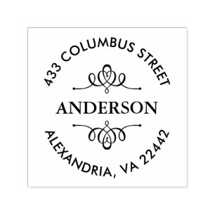 Personalized Decorative Return Address Self-inking Stamp