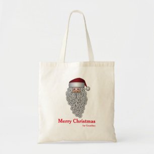 Personalized Decorative Santa Christmas Gift Tote Bag