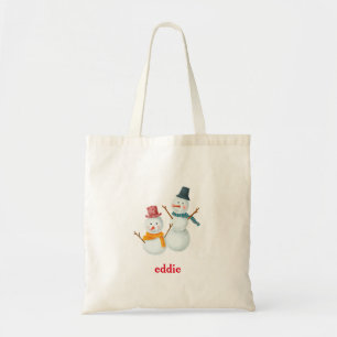 Personalized Decorative Snowman Santa Christmas To Tote Bag