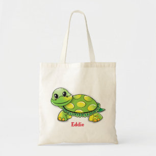 Personalized Decorative Turtle Funny Green Tote Bag