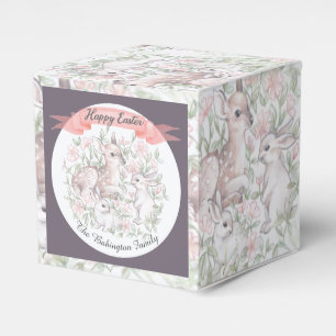 Personalized Deer Bunny Easter Favor Box