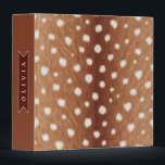 Personalized Deer Print Neutral Aesthetic Gifts Binder<br><div class="desc">With this adorable personalized deer print collection, you can incorporate a little bit of the wild into your daily life. These designs are ideal for anyone who like nature, woodland themes, or distinctive, personalized presents. They are inspired by the graceful beauty of deer and their recognizable spotted coats. You may...</div>