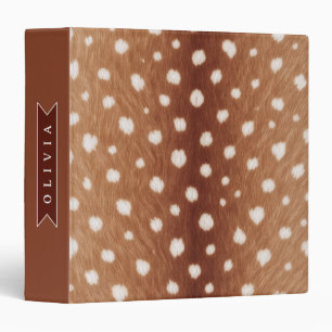 Personalized Deer Print Neutral Aesthetic Gifts Binder