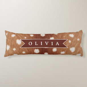 Personalized Deer Print Neutral Aesthetic Gifts Body Pillow