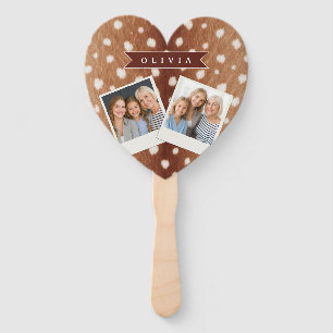 Personalized Deer Print Neutral Aesthetic Gifts Hand Fan