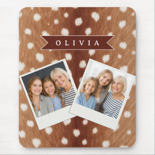 Personalized Deer Print Neutral Aesthetic Gifts Mouse Pad
