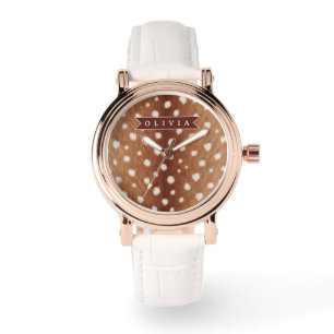 Personalized Deer Print Neutral Aesthetic Gifts Watch