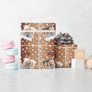 Personalized Deer Print Neutral Aesthetic Gifts Wrapping Paper