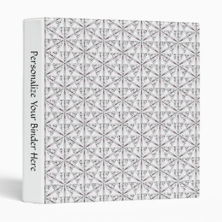 Personalized Delicate Black Triangles 1" Binder