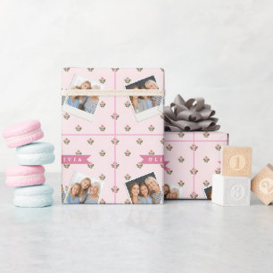 Personalized Delicate Botanical Floral Romantic Wrapping Paper
