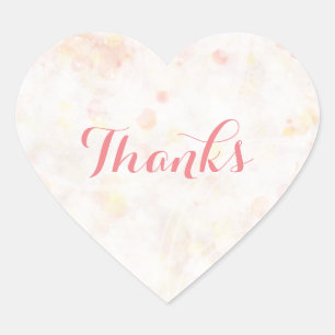 Personalized Delicate Pink Simply Heart Stickers